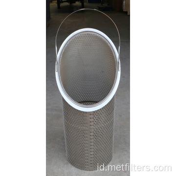 Keranjang filter stainless steel untuk sistem filtrasi industri